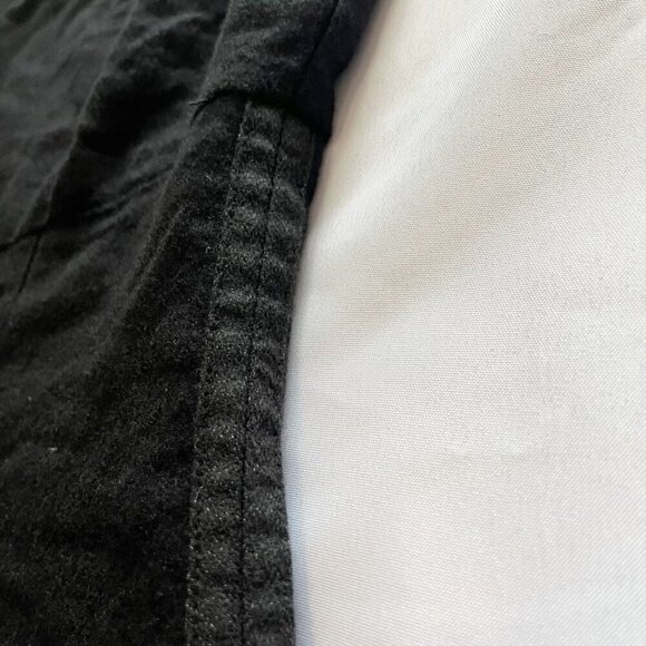 SARAH PACINI BLACK WOOL METALLIC FIBER ASYMMETRICAL SLEEVELESS SHIFT DRESS - M - Picture 10 of 12